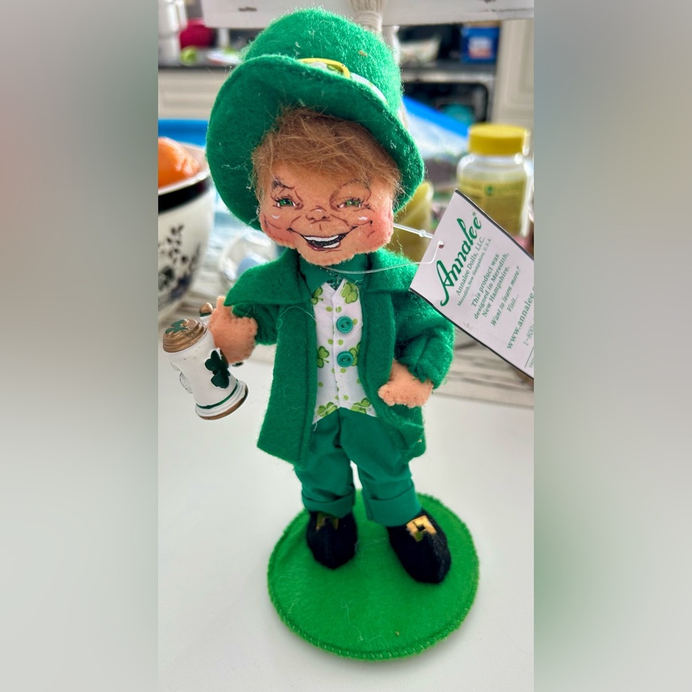 Annalee Doll St Patrick’s Day Irish Mouse Drink Leprechaun Gift Home Decor 2012